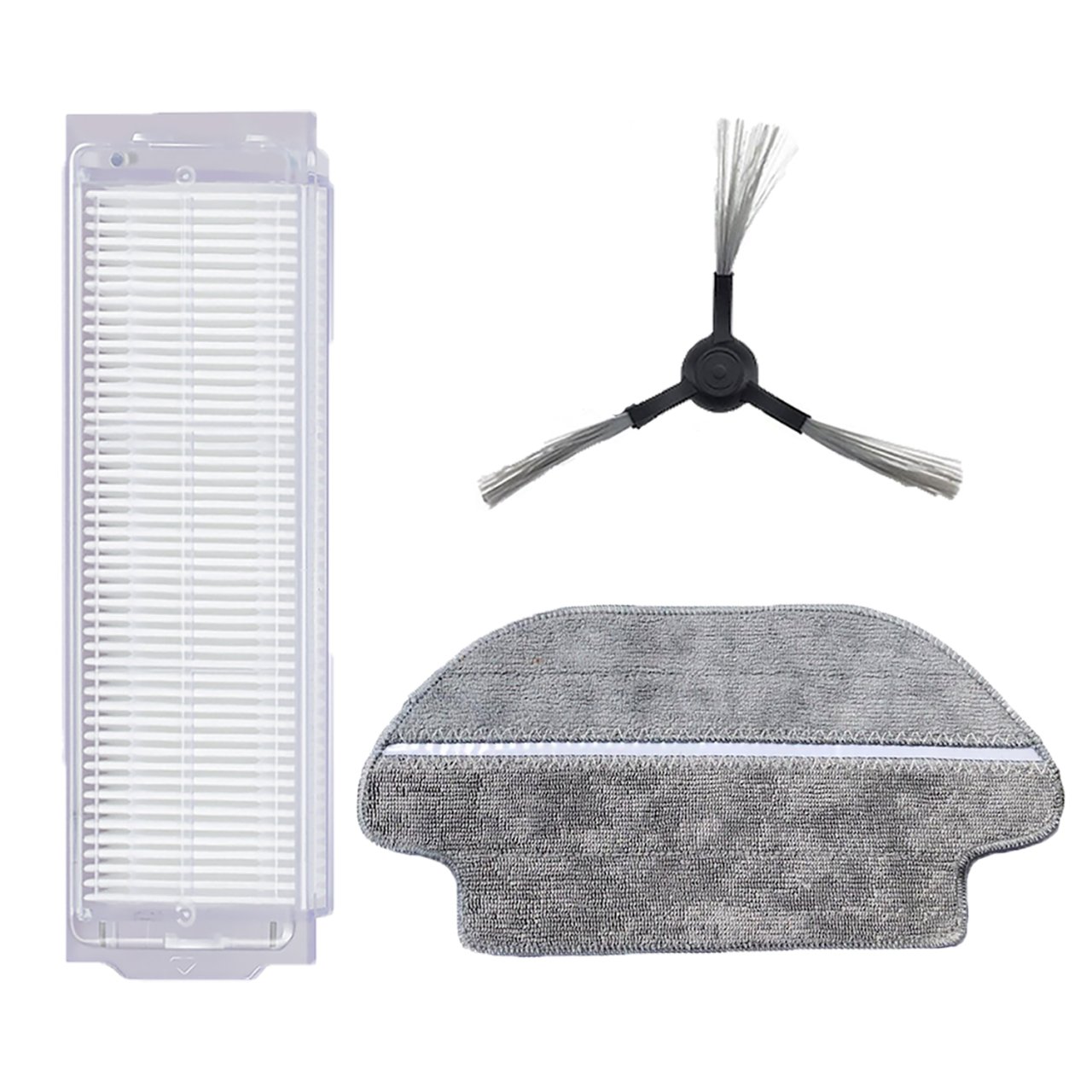 Xiaomi Mop Pro (STYTJ02YM) Uyumlu 3 Parça Yedek Filtre Fırça Seti