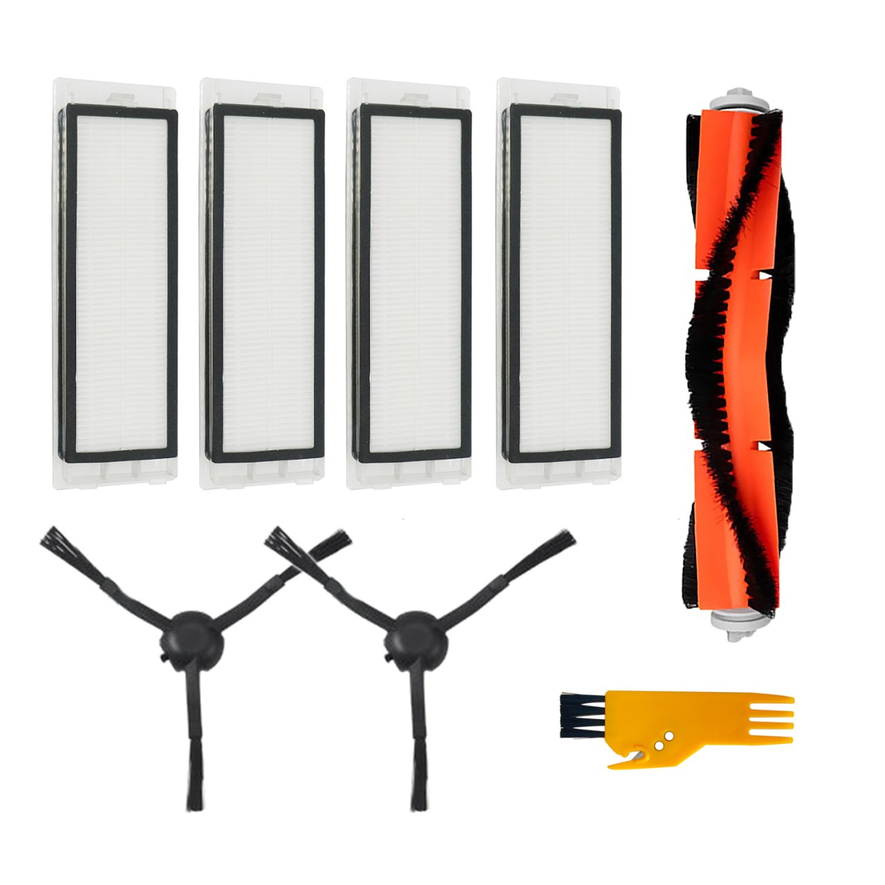 Xiaomi Mop 2 Pro + (STYTJ02ZHM) Uyumlu 8 Parça Yedek Filtre Fırça Seti