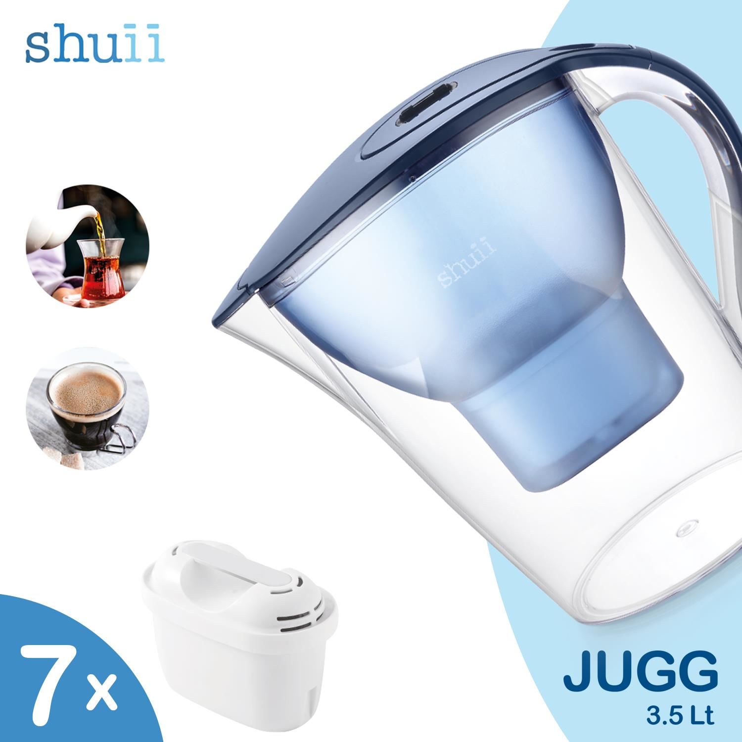 Jugg I Su Arıtma Sürahisi + 7 adet Filtre I Pure+ ve Maxtra+ Filtreleri ile Uyumlu