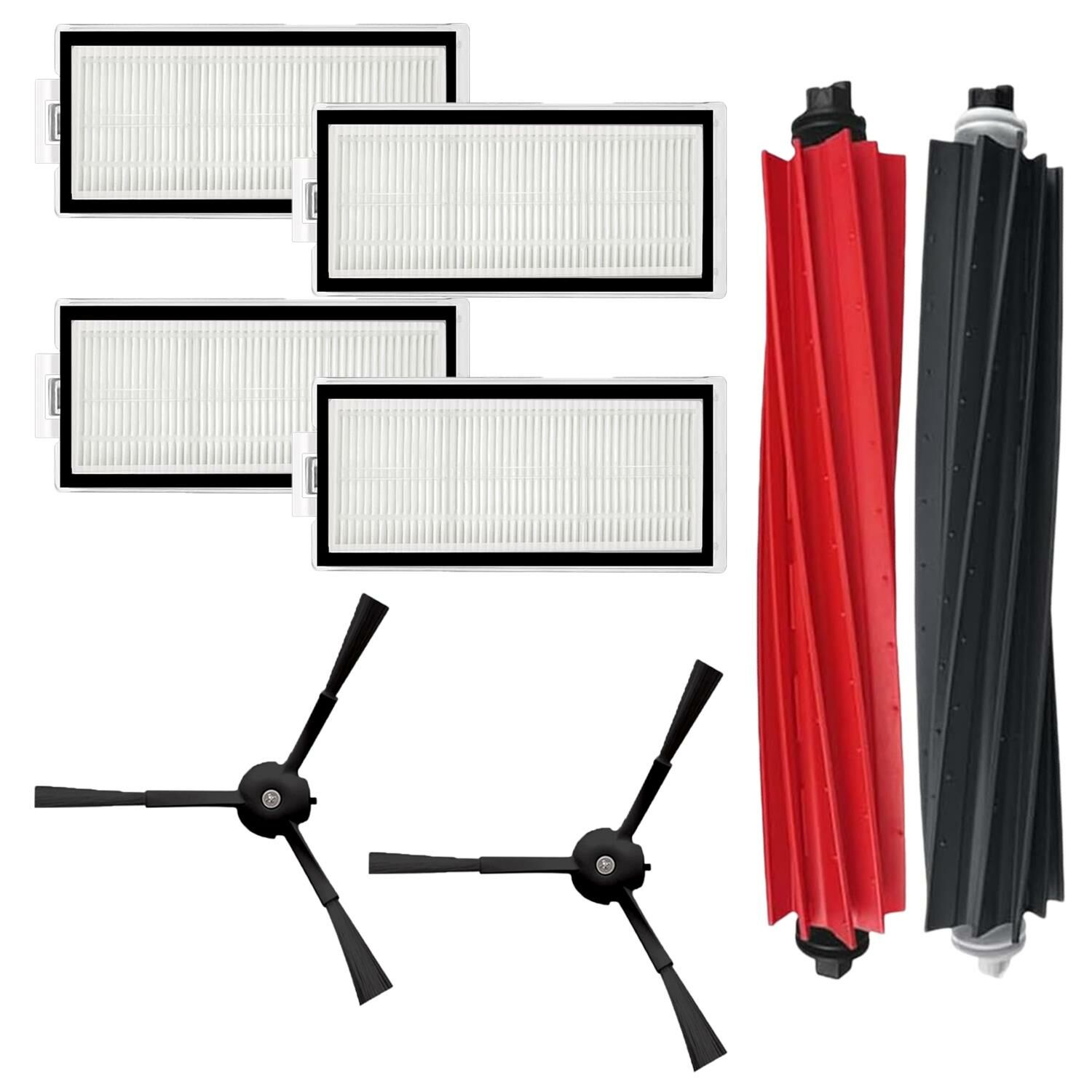 Roborock Q5 Pro , Q5 Pro Plus Uyumlu Siyah 8 Parça Yedek Set