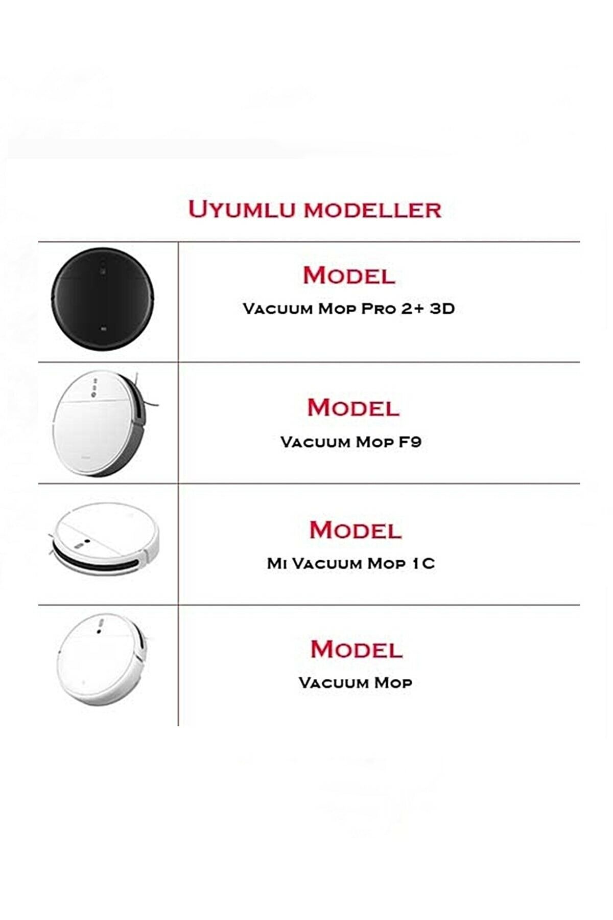 Xiaomi Vacuum Mop Pro 2+ 3d Uyumlu Siyah Yan Fırçalı Set