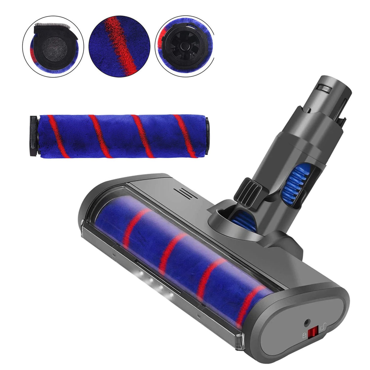 Dyson V7 Uyumlu Roller Başlığı - Led Işıklı Başlık