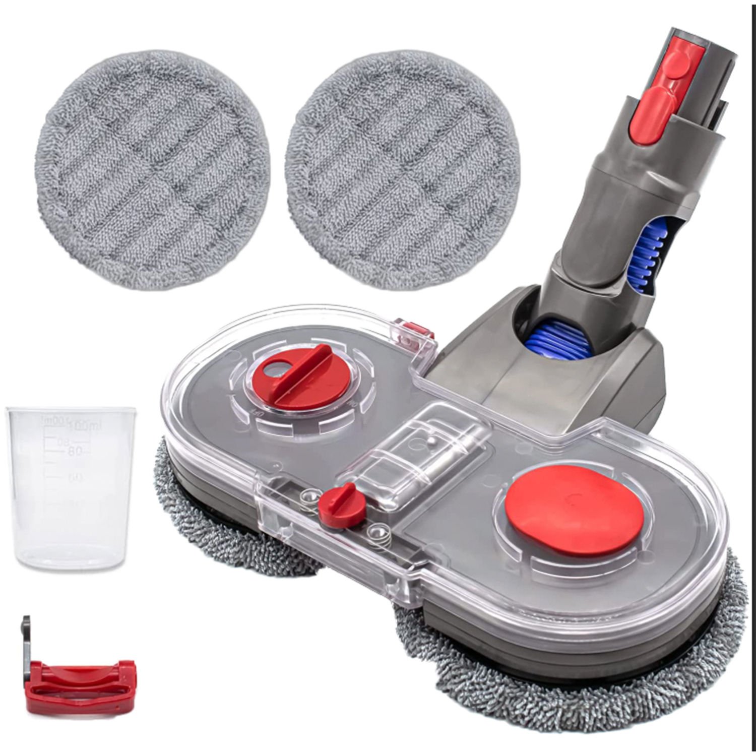 Dyson V8 Uyumlu Mop Başlığı + Tetik Kilidi+ 4 Adet Mop (Damlatmalı)