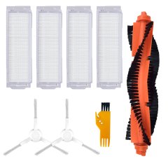 Xiaomi Mop Pro (STYTJ02YM) Uyumlu 8 Parça Yedek Beyaz Filtre Fırça Seti