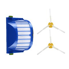 i-Robot Roomba 605 606 Uyumlu 3 Parça Yedek Filtre Fırça Seti