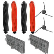 Dreame X40 Pro Ultra (X40 Ultra Değil) için 2 Set Ana Fırça 2 Hapa Filtre 2 Yan Fırça