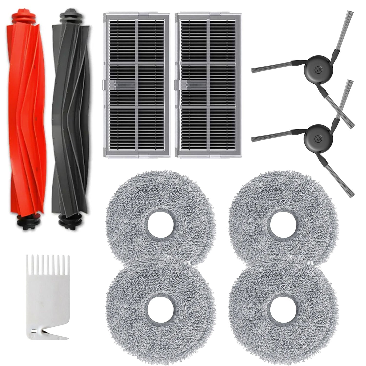 Dreame X40 Pro Ultra RLX82CE (X40 Ultra Değil) Mop Bezli Fırça hepa filtre seti 10 Parça