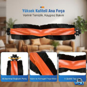 Dreame F9 PRO için (F9 farklıdır) Mop Bezli Yedek Set Ana Fırça Hepa Filtre Yan Fırça