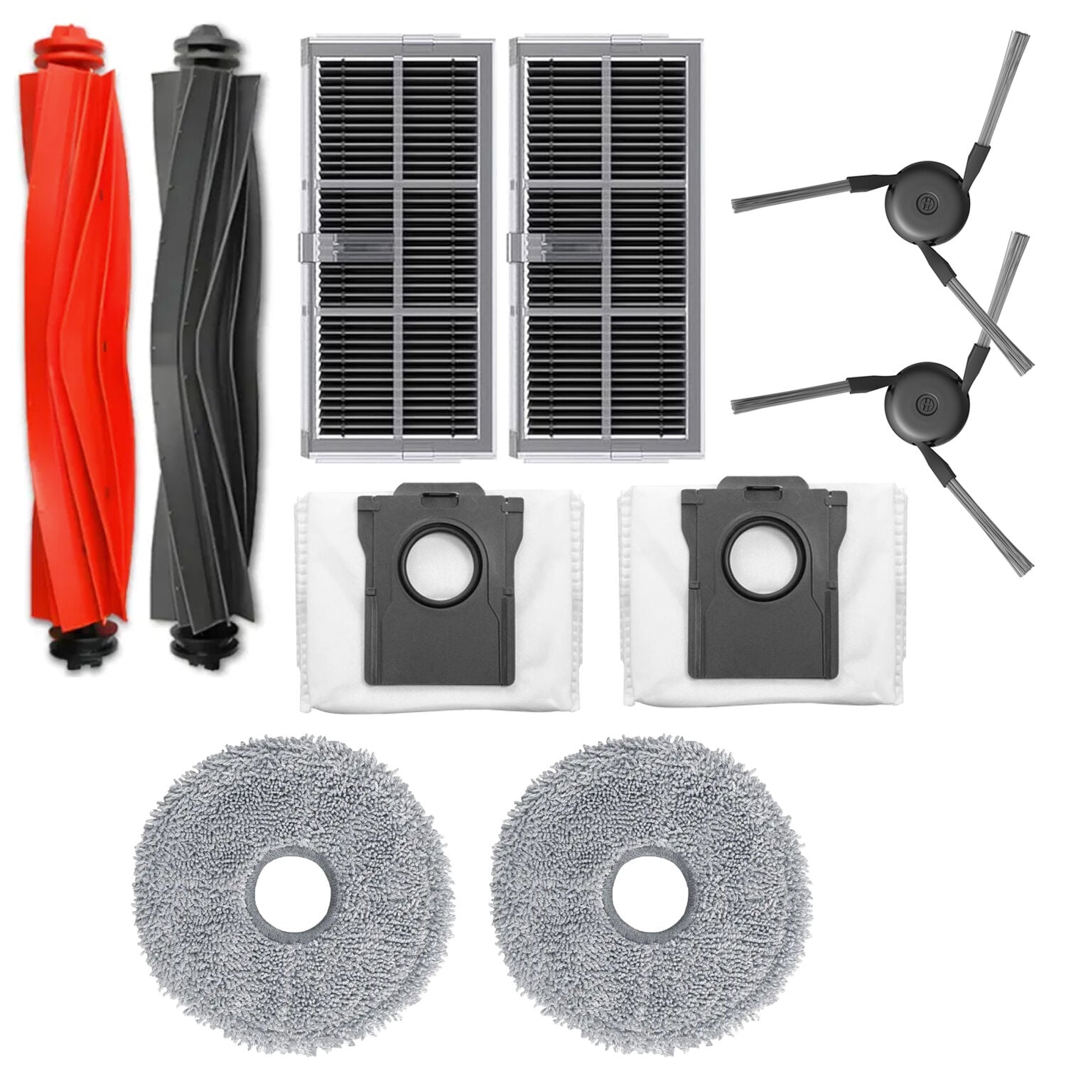 Dreame X40 Pro Ultra RLX82CE (X40 Ultra Değil) için Toz torbalı Mop Bezli Yedek Parça Seti