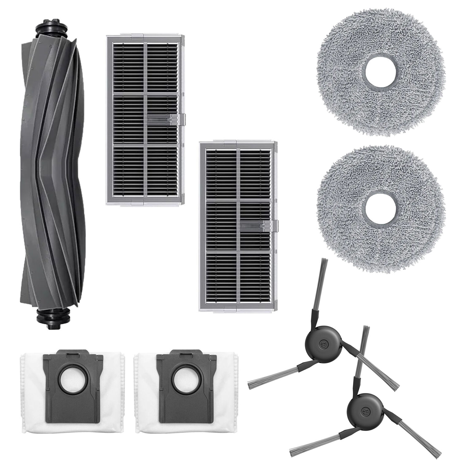 Dreame X40 Ultra L40 Ultra için Mop bezli Yedek Toz torbalı Hepa Filtre ve Fırça seti