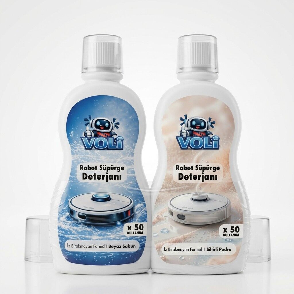 Üstün Beyaz Sabun ve Sihirli Pudra Kokulu 2'li Avantaj Paket Robot Süpürge Deterjanı 2X500 ml