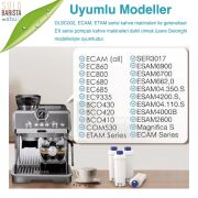 Pure Kafe DS012 - Delonghi DLSC002 için 6 Adet Kahve Makinesi Su Filtresi
