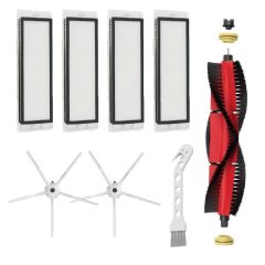 Roborock S5 Max Uyumlu 8 Parça Yedek Filtre Fırça Seti Beyaz