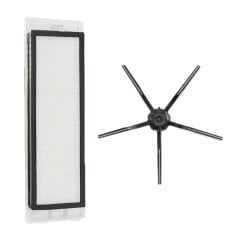 Roborock S5 Max Uyumlu 2 Parça Yedek Filtre Fırça Seti Siyah