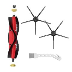 Roborock S5 Max Uyumlu 4 Parça Yedek Filtre Fırça Seti Siyah