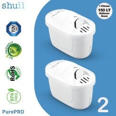 PurePro I Su Arıtma Sürahisi Filtresi (2 Adet Filtre) I Jugg ve Brita Maxtra+ Pro ile Uyumlu