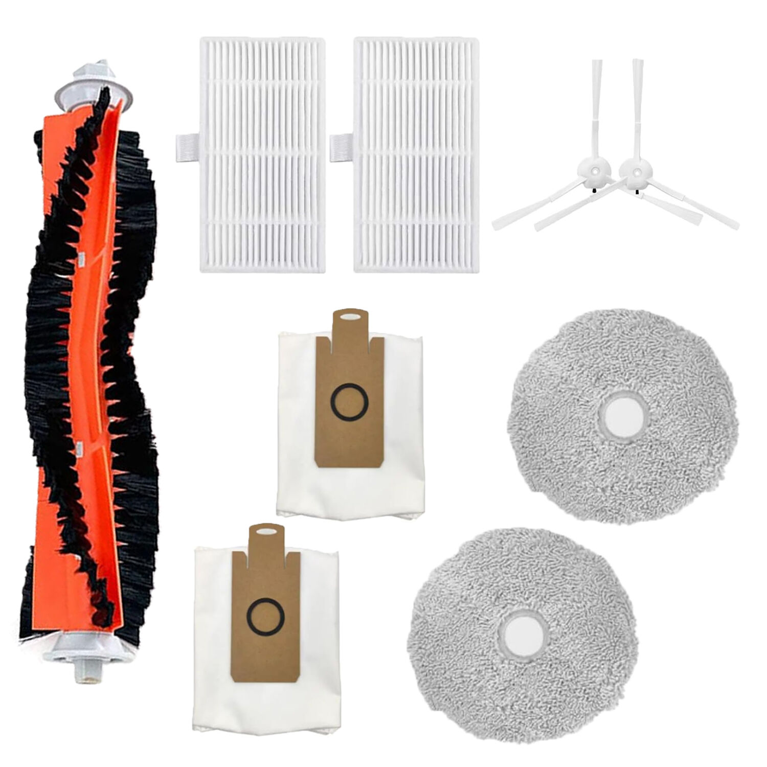 Ldysto W2 , W2 Lite, W2 Plus için Toz torbası Mop Bezi Ana Fırça Hepa Filtre set