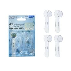 Comfy - Klasik Yumuşak Oral-B Uyumlu Diş Fırçası Başlığı + Fırça Koruma Kapağı