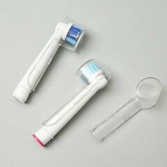 Charcoal - Ekstra Beyazlık Oral-B Uyumlu Diş Fırçası Başlığı + Fırça Koruma Kapağı