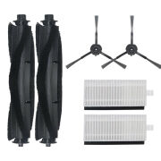Lydsto R1 Pro HD-STYTJ-W03 Uyumlu 2 Ana Fırça 2 Yan Fırça 2 Hepa Filtre Yedek Seti