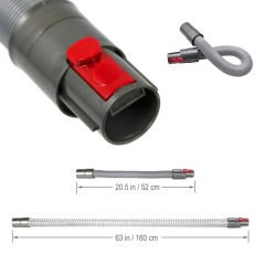 Dyson V7 V8 V10 V11 V15 Uyumlu Temizlik Başlık Seti I Hortum + Uzun Uç