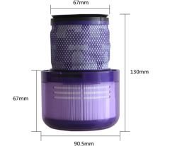 Dyson V15 Detect Uyumlu Mor Hepa Filtre Seti (4 Adet)