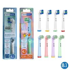 Kombo set 3D Maxcare + Kids Fun Yumuşak Oral-B Uyumlu Yedek Diş Fırçası Başlıkları