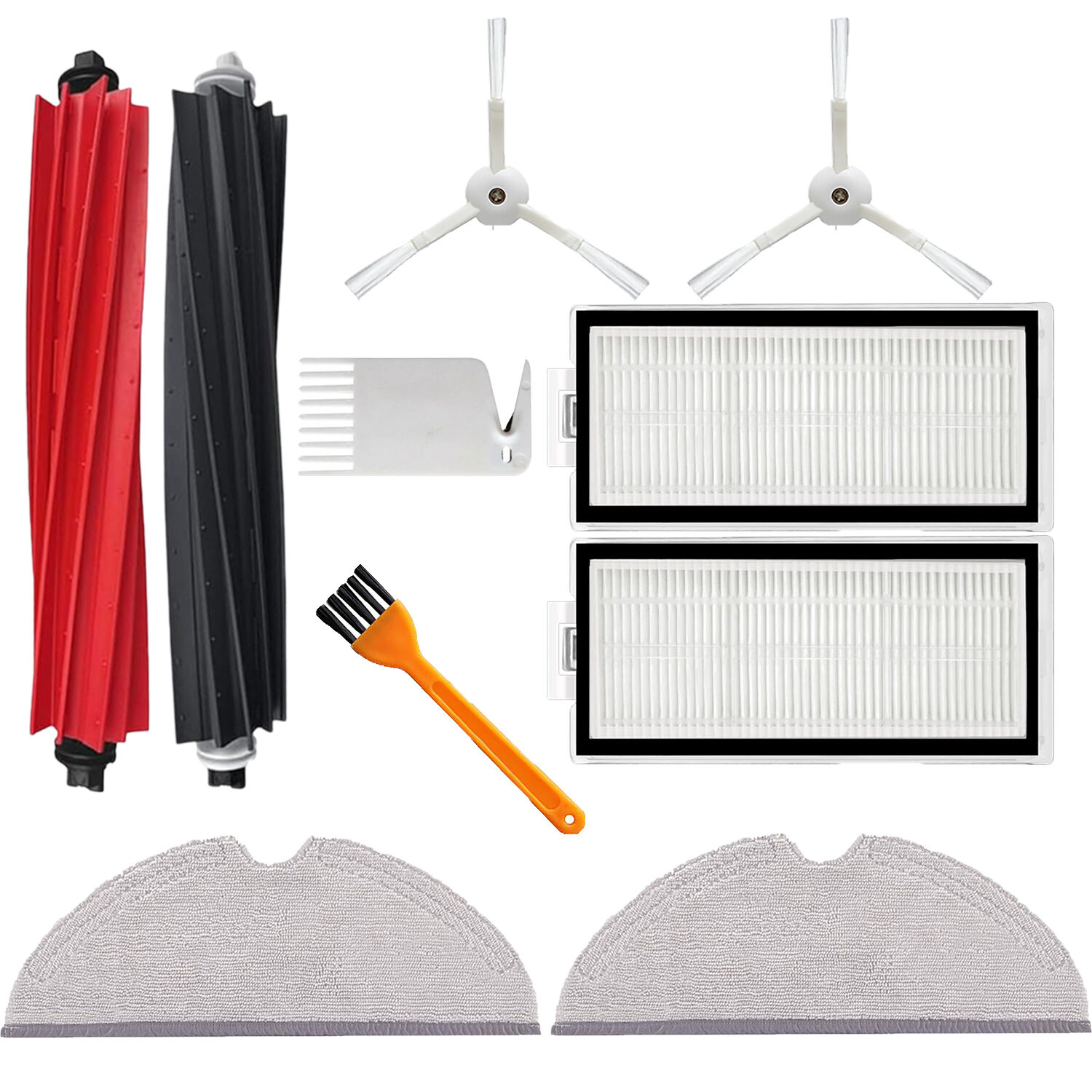 Roborock Q8 Max / Q8 Max Plus (Q8 Max Pro DEĞİL!) için Yedek Fırça Hepa Filtre Mop Seti 10 PARÇA
