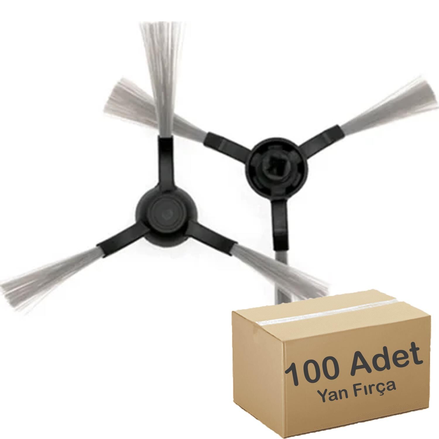 Xiaomi Mop Pro , Viomi V2 V3 Uyumlu Siyah Yan Fırça (100 Adet - 50x2li paket)