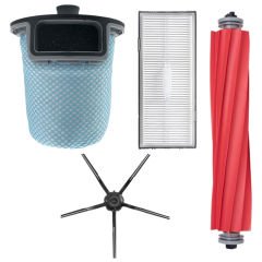 Roborock S7 Sonic Max V T7S Plus Uyumlu 4 Parça Yedek Filtre Fırça Seti Siyah