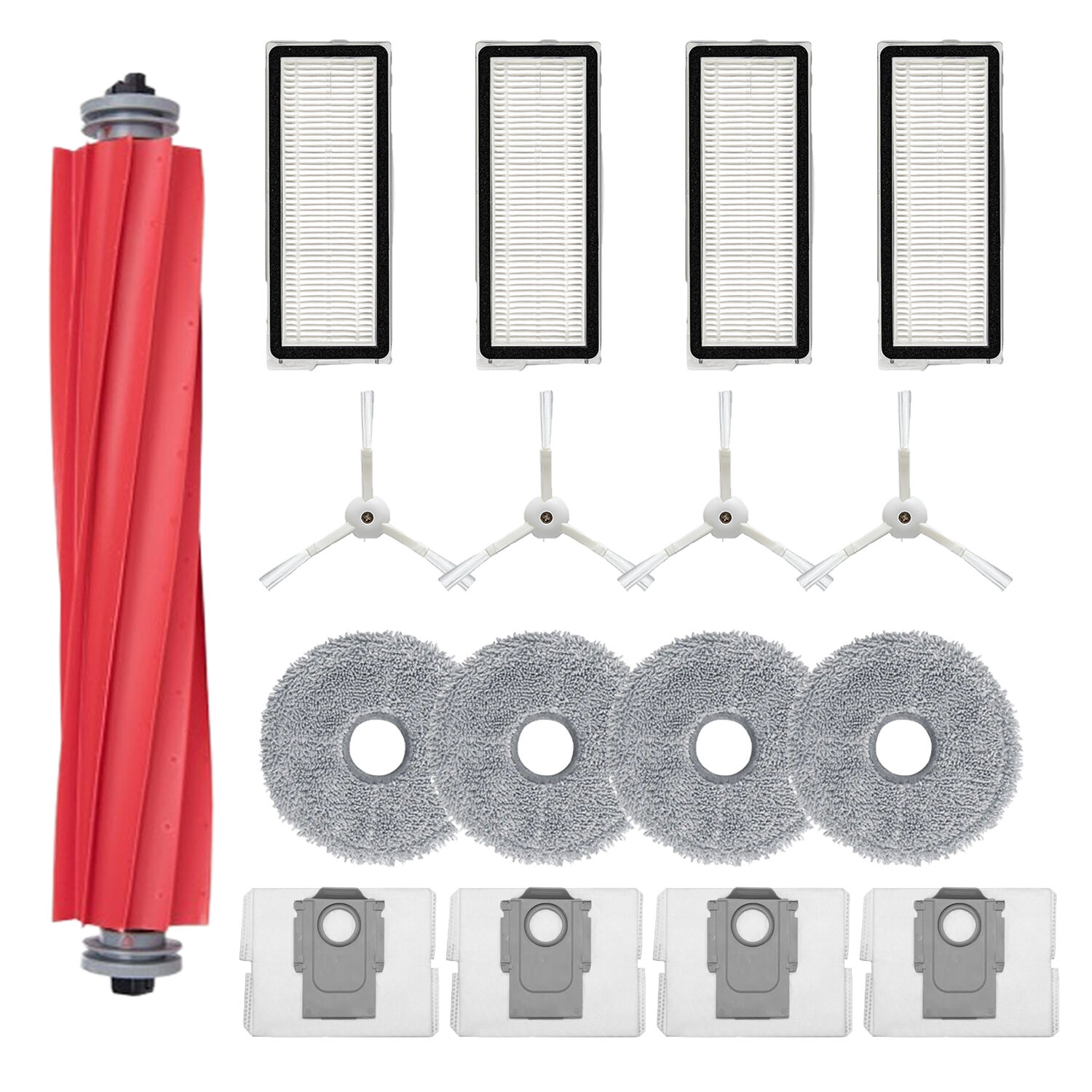 Roborock Q Revo MaxV , QRevo Pro / S / Plus için Avantajlı Paket Mop Bezli Filtre Fırça Yedek Set