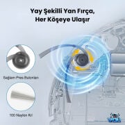 Roborock QRevo Edge , Q Revo Edge C , S5A  R Yedek Fırça Hepa Filtre Mop Seti Siyah 10 PARÇA