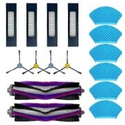 Fakir Robert Rs 770 780 için 1 Yıllık Yedek Set  16 parça Fırça Filtre Mop Bezi Seti