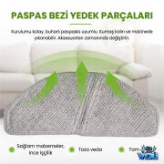 Midea M8+ modelleri ile uyumlu mop bezi 4 adet yedek robot bezi
