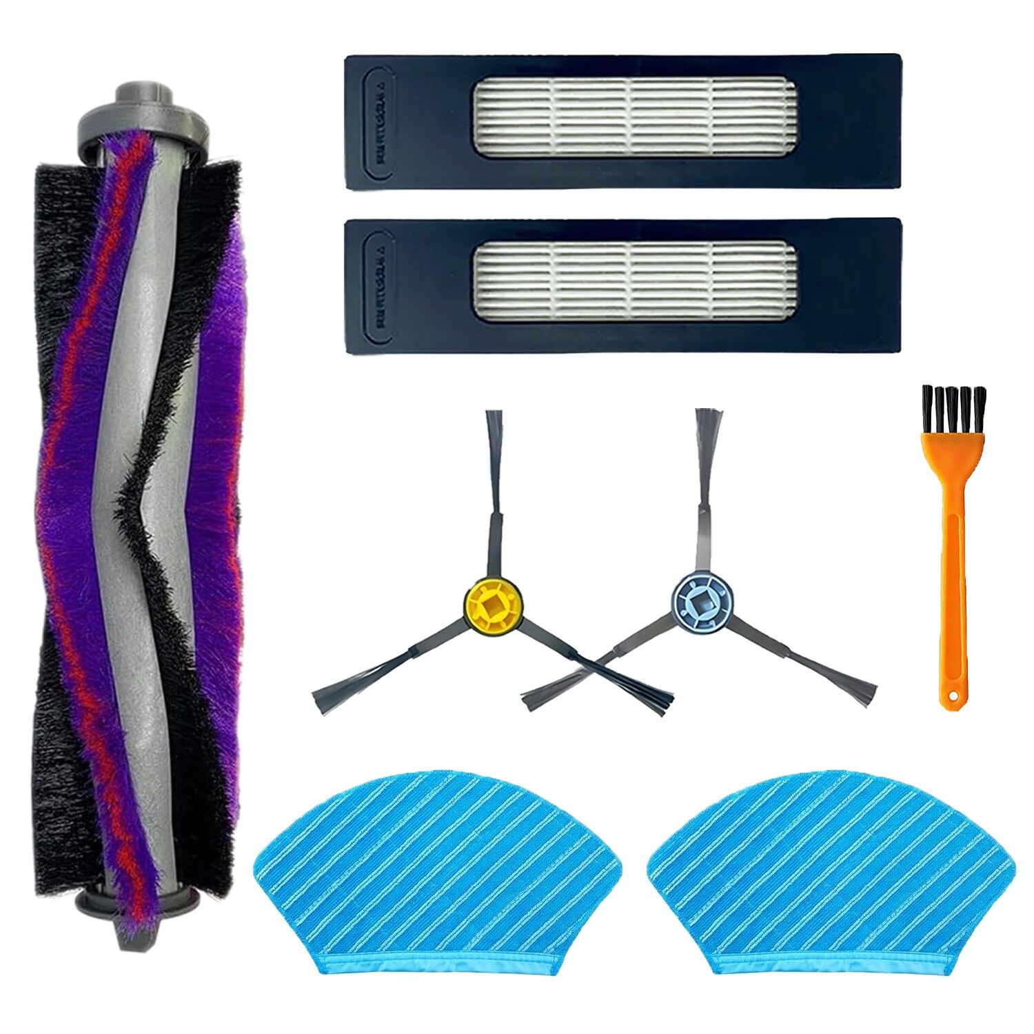 Fakir Robert Rs 770 780 Uyumlu Mop Bezli 8 Parça  Yedek Fırça Filtre Mop Seti