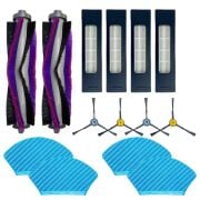 Midea M7 ve M7 Pro için 1 Yıllık Yedek Set  14 parça Fırça Filtre Mop Bezi Seti