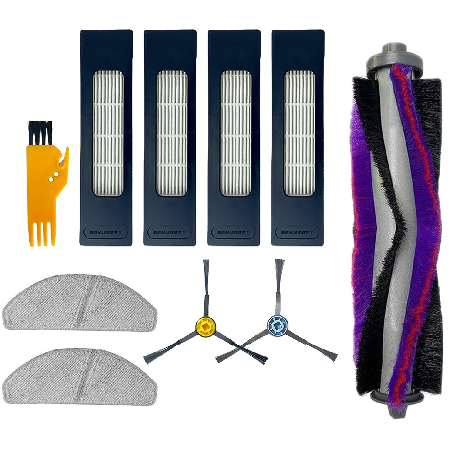 Midea M8+ Uyumlu Mop Bezli Yedek Fırça Filtre Mop Seti Toplam 10 Parça