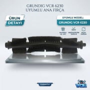 Grundig Uyumlu VCR 4230  6230 230 için 2 ana Fırça 2 yan fırça 2 hepa filtre