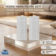 TCL Sweeva  6000 / 6500  için 2 Ana Fırça 2 Hepa Filtre 2 Yan Fırça