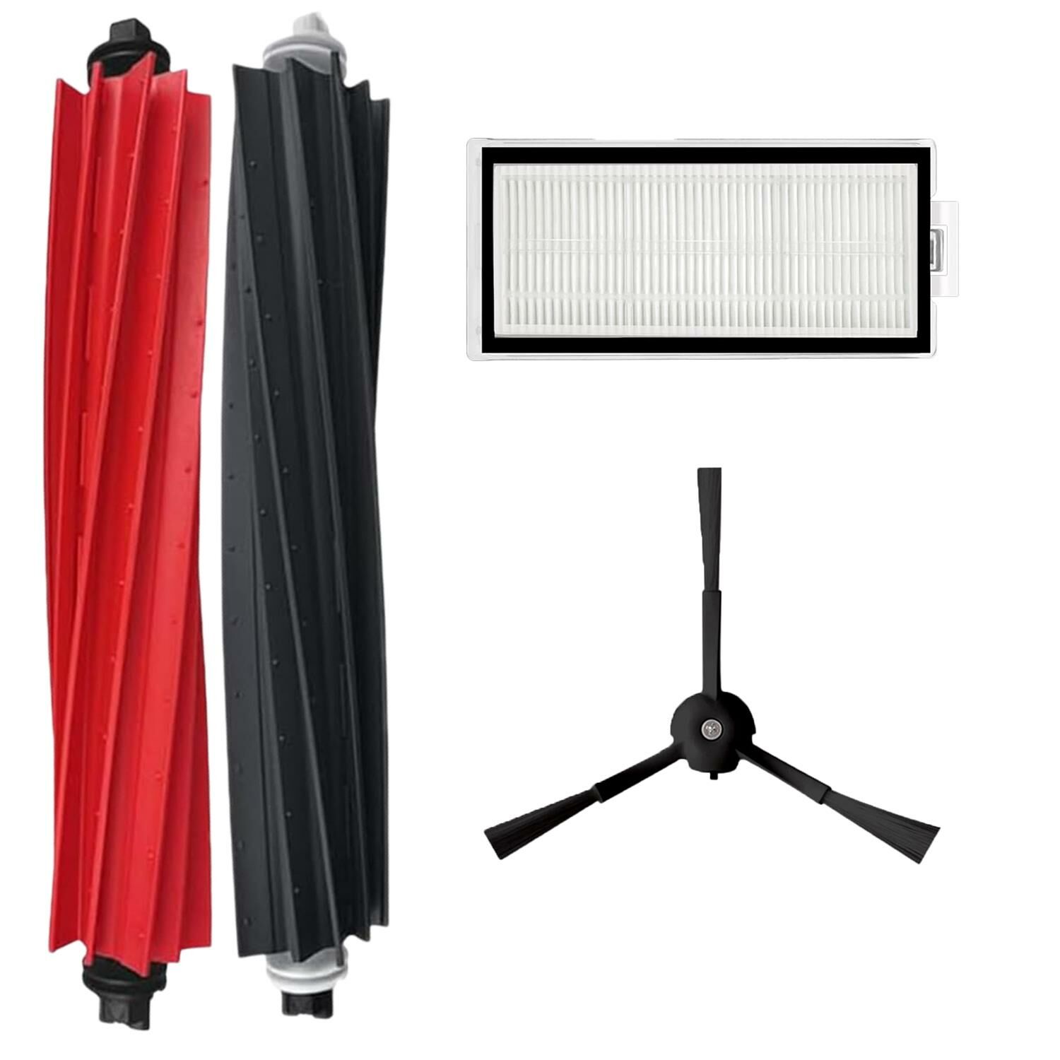 Roborock Q5 Pro , Q5 Pro Plus Uyumlu Siyah 3 Parça Yedek Set