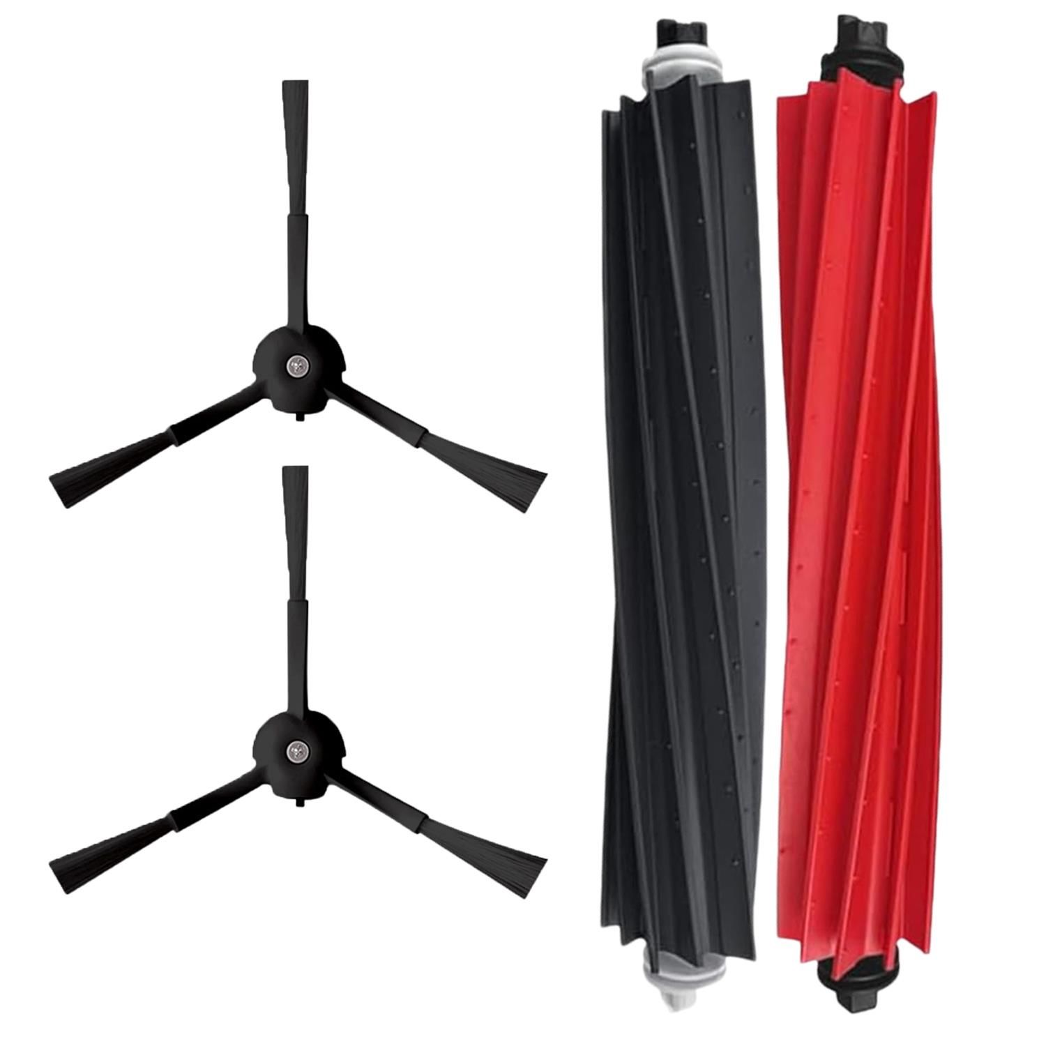 Roborock Q5 Pro , Q5 Pro Plus Uyumlu Siyah Ana Yan Fırça Yedek Set