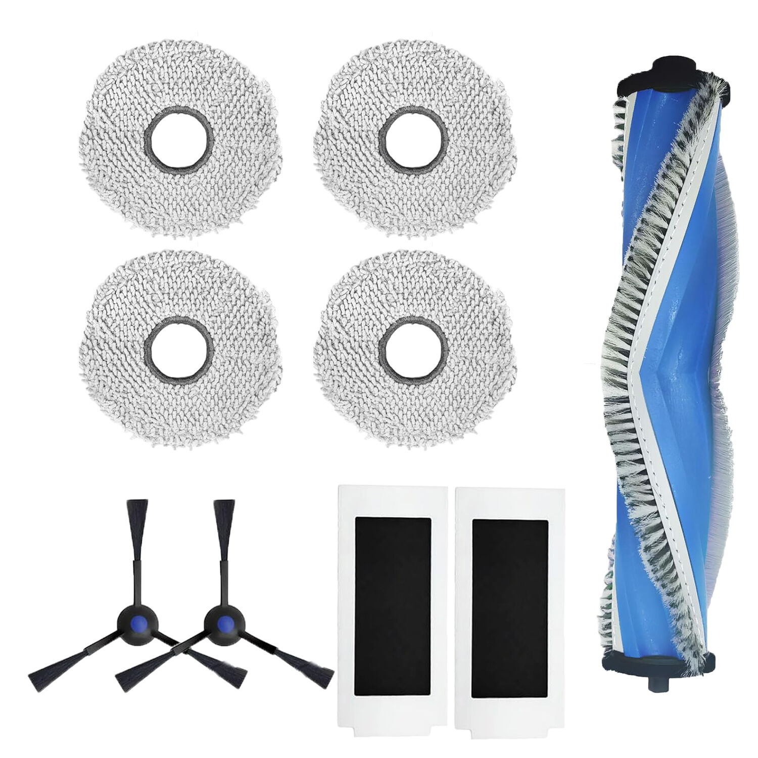 Ecovacs DEEBOT T30 Omni , T30 Pro Yedek 1 ana Fırça 2 Yan Fırça 2 hepa Filtre  4 Mop Bezi