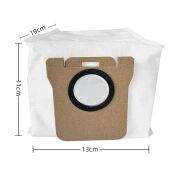 Robot Süpürge Toz Torbası Xiaomi X10 / X20 Plus Dreame L10s Ultra / L20 Ultra / L10 Ultra / L10 Ultra  ile uyumlu 2 Adet
