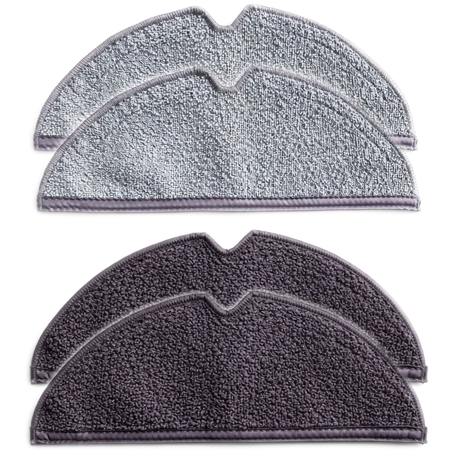 Robot Süpürge Siyah ve Geri Mop Bezi Seti Roborock  Q7 , S6 , S5  ve E Serileri ile uyumlu  4 Adet