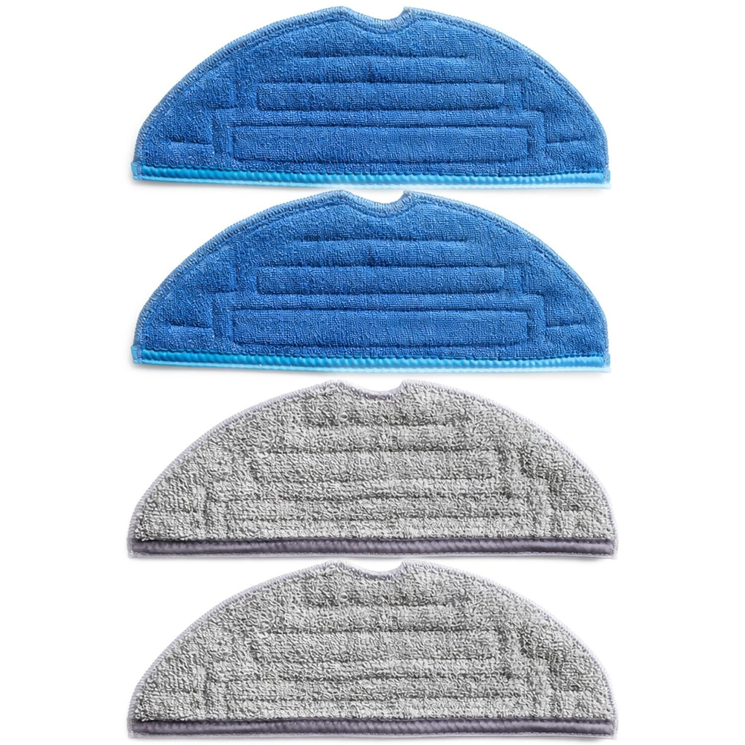 Robot Süpürge Mop Bezi Roborock S7 Sonic S8 ile Uyumlu  Mavi - Gri Set 4 Adet