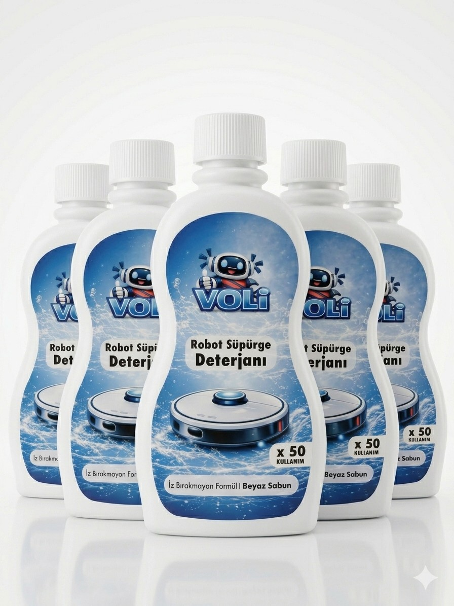 Ultra-Shine Robot Süpürge Deterjanı – Üstün Beyaz Sabun Etkisi (5 Adet x 500 ml • 250 Kullanım)