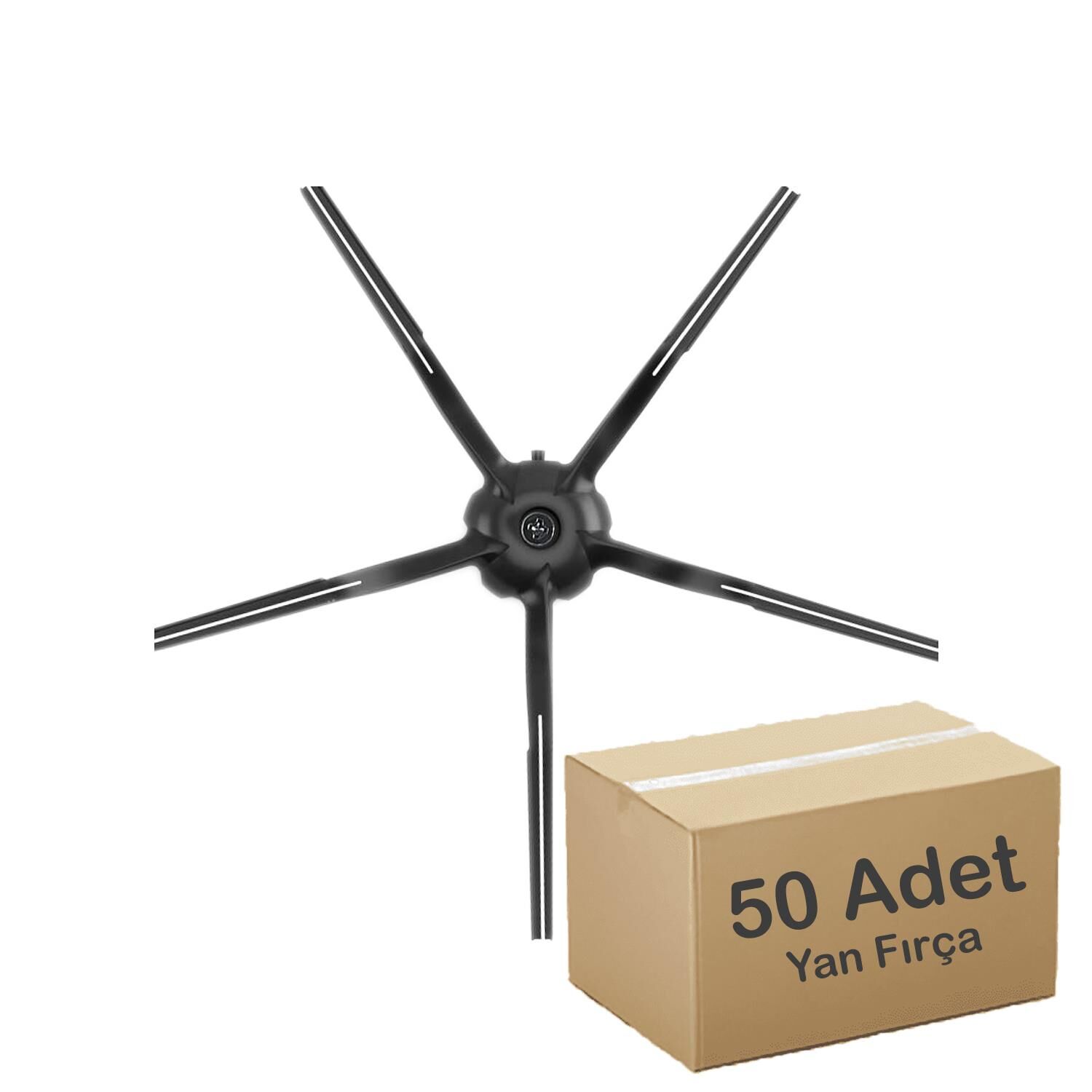 S5/S6/Max/S7/S8/Q7 Uyumlu Siyah Yan Fırça ( 100 Adet - 50x2li Paket )