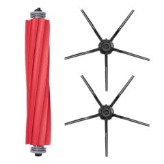Roborock S7 Sonic Mopping Uyumlu 3 Parça Yedek Filtre Fırça Seti Siyah