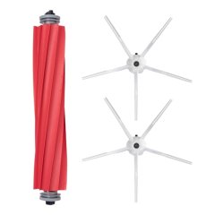 Roborock S7 Sonic Mopping Uyumlu 3 Parça Yedek Filtre Fırça Seti Beyaz