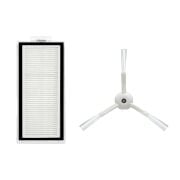 Roborock Q5 Pro , Q5 Pro Plus Uyumlu 1 Adet Hepa Filtre + 1 Adet Beyaz Yan Fırça